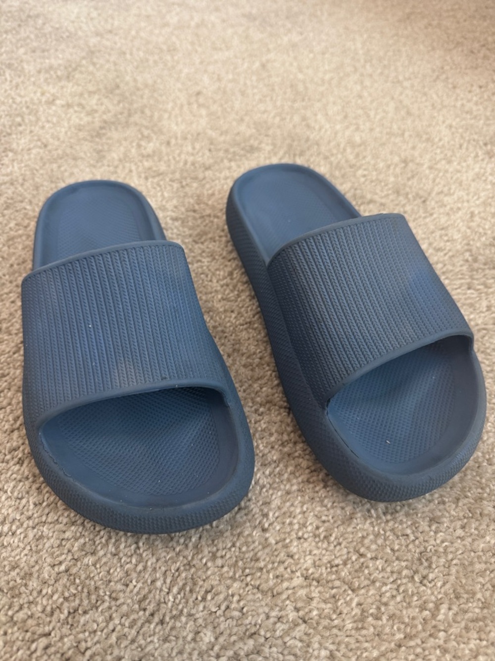 Youth Navy Blue Slide Sandals - Picture 2 of 5